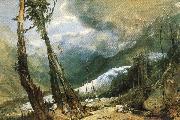 Joseph Mallord William Turner Glacier and source of the Avyron, Chamonix Spain oil painting artist